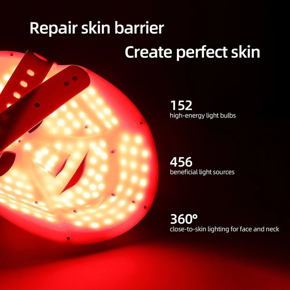 Wireless  Colors LED Face Neck Skin Rejuvenation