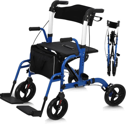 Walker Seat, Transport Wheelchair Seniors, Combo Medical