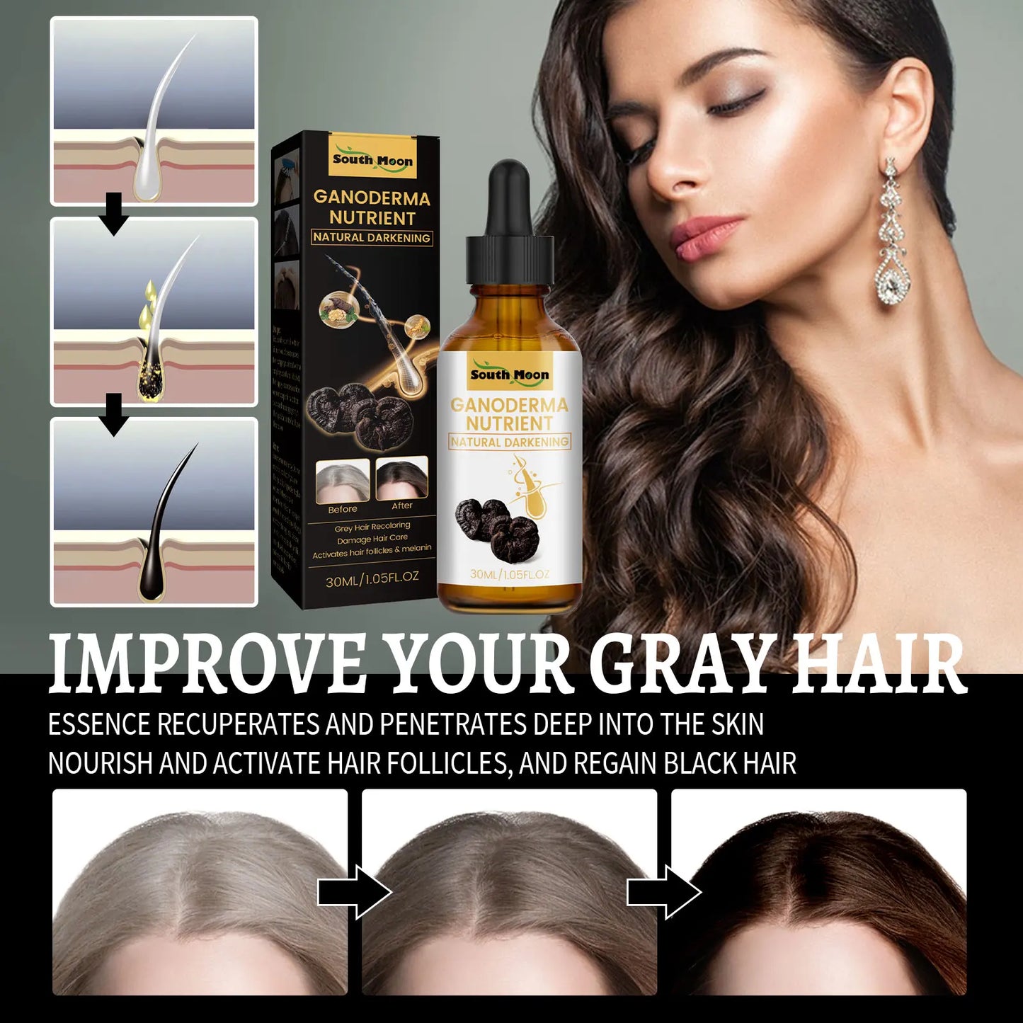 White Black  Hair Liquid Set Nourishing  Moisturizing