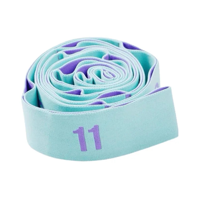 11-Grid Yoga Stretch Strap Adjustable Resistance Exercise Belt for Full Body Stretching, Leg & Waist Muscle Training Yoga, Pilat