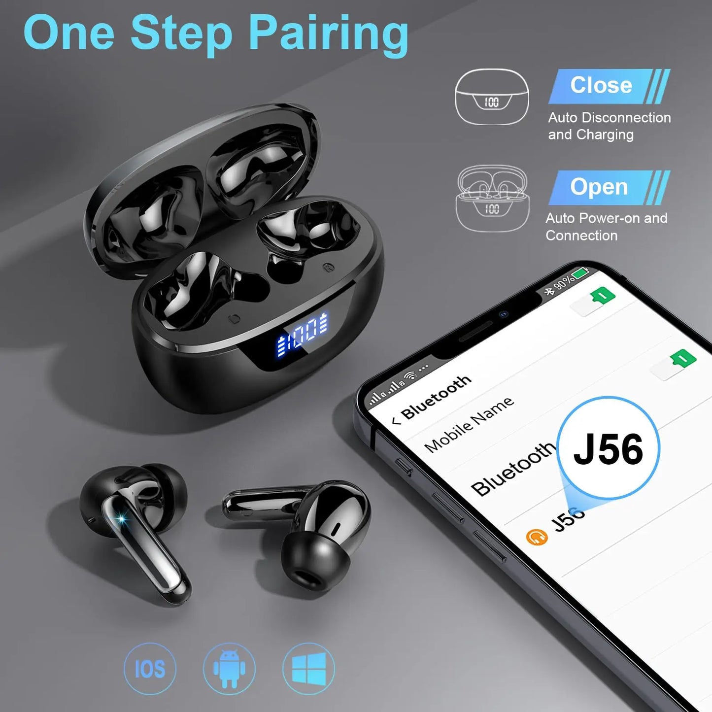 Stereo Headphones, Bluetooth Clear Calls ,Noise Cancelling