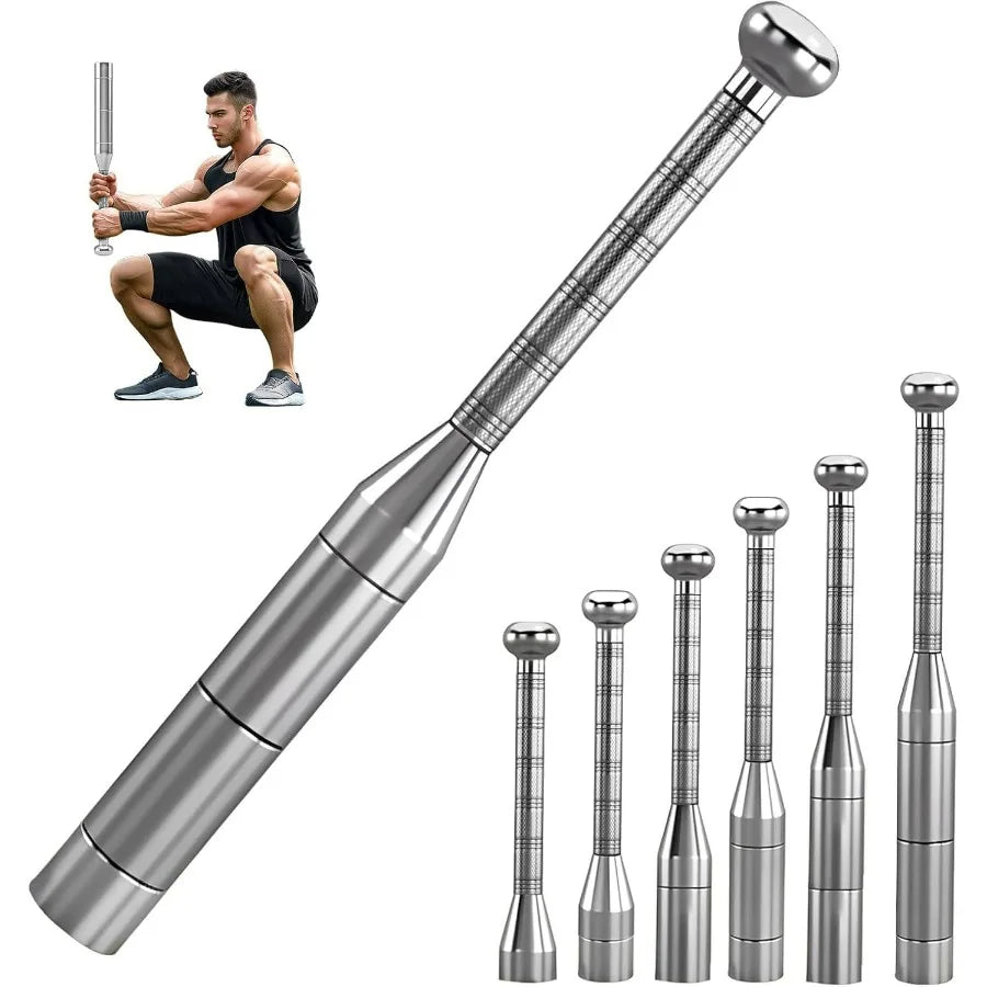 Motion Space Adjustable Macebell Clubbell for Strength Training 6 8in1 Premium Steel Indian Club for Full Body Muscles Shoulder