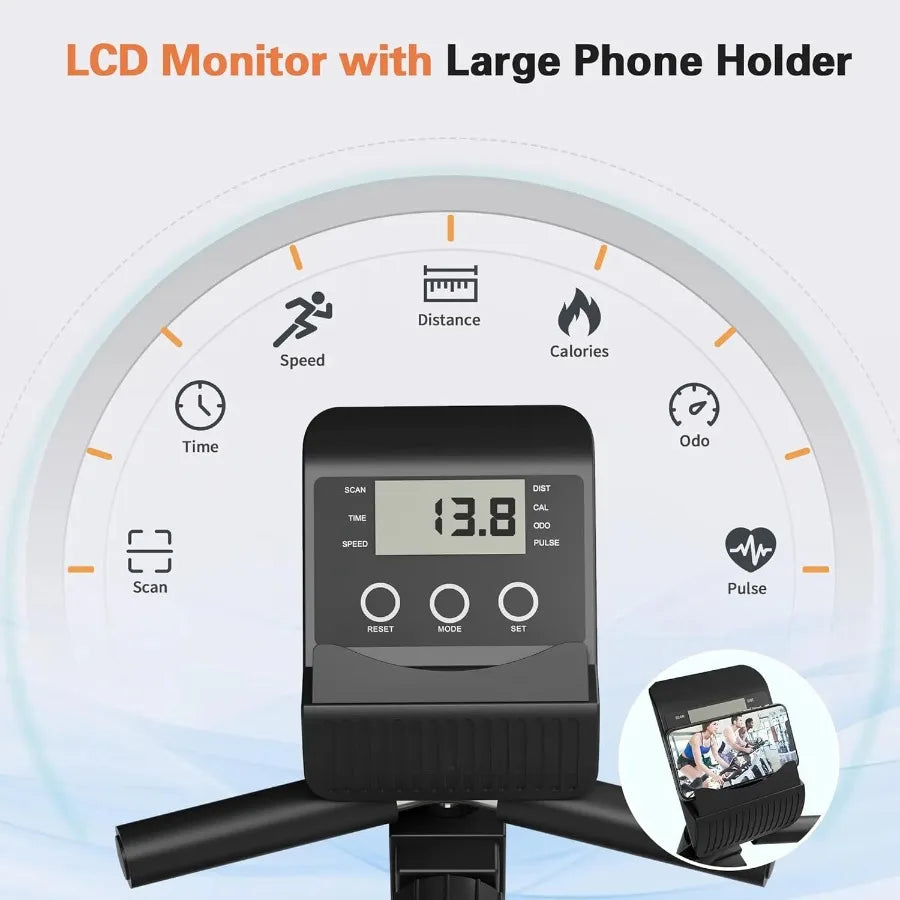 Recumbent Exercise Bike Magnetic Resistance Stationary  Adjustable