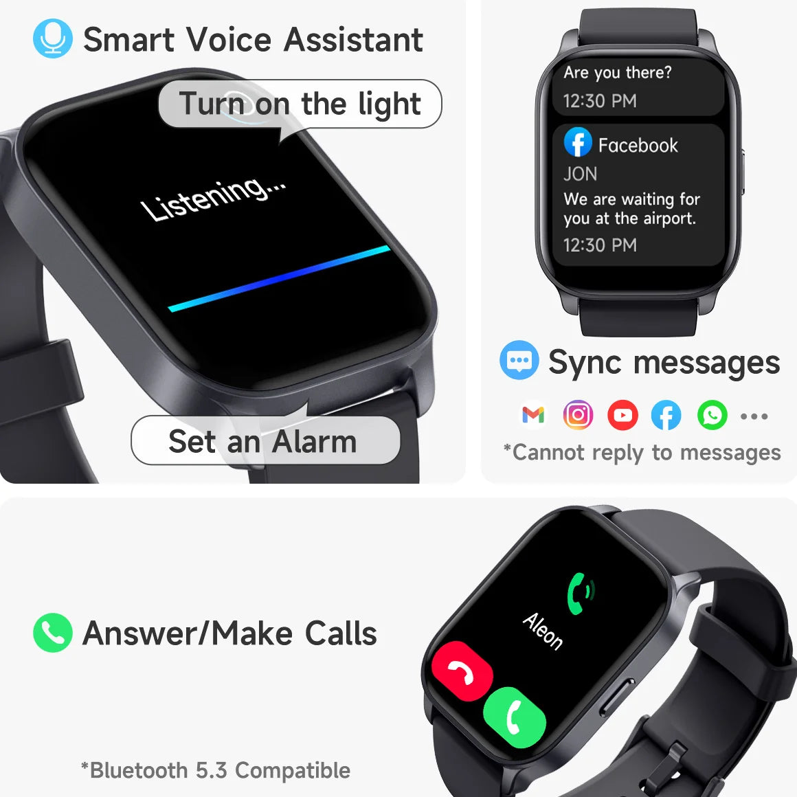 Smart Watch Women  Answer/Make Calls Waterproof