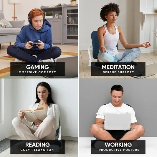 Ergonomic floor chair,   back support,  gaming  reading