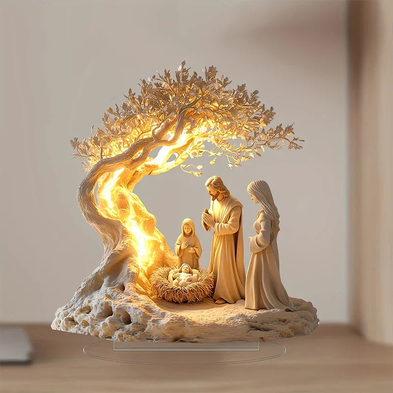 Figurine Tabletop Decor Nativity Figurines Set Home