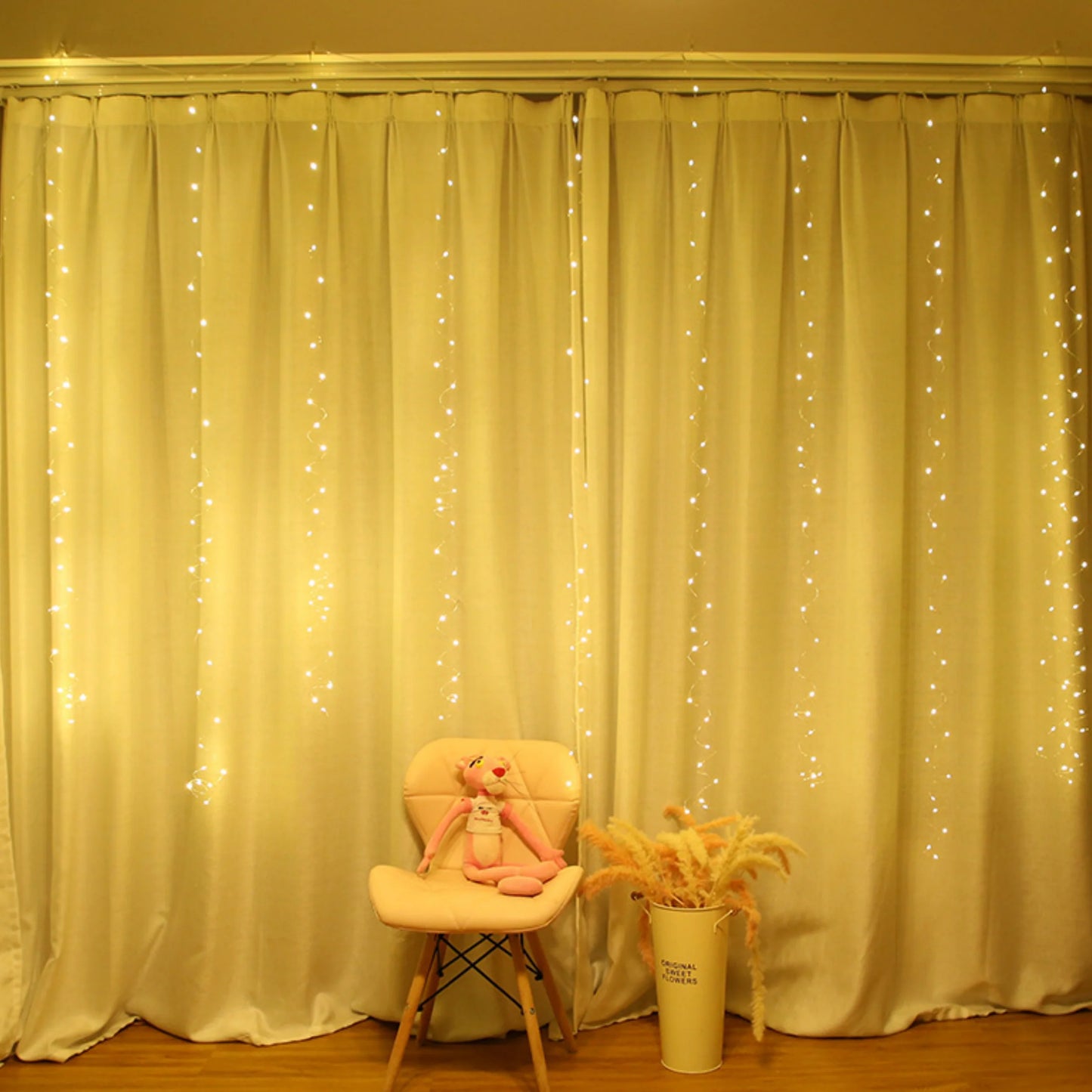 Curtain Lights , Remote Controlled Bedroom Holiday Decor