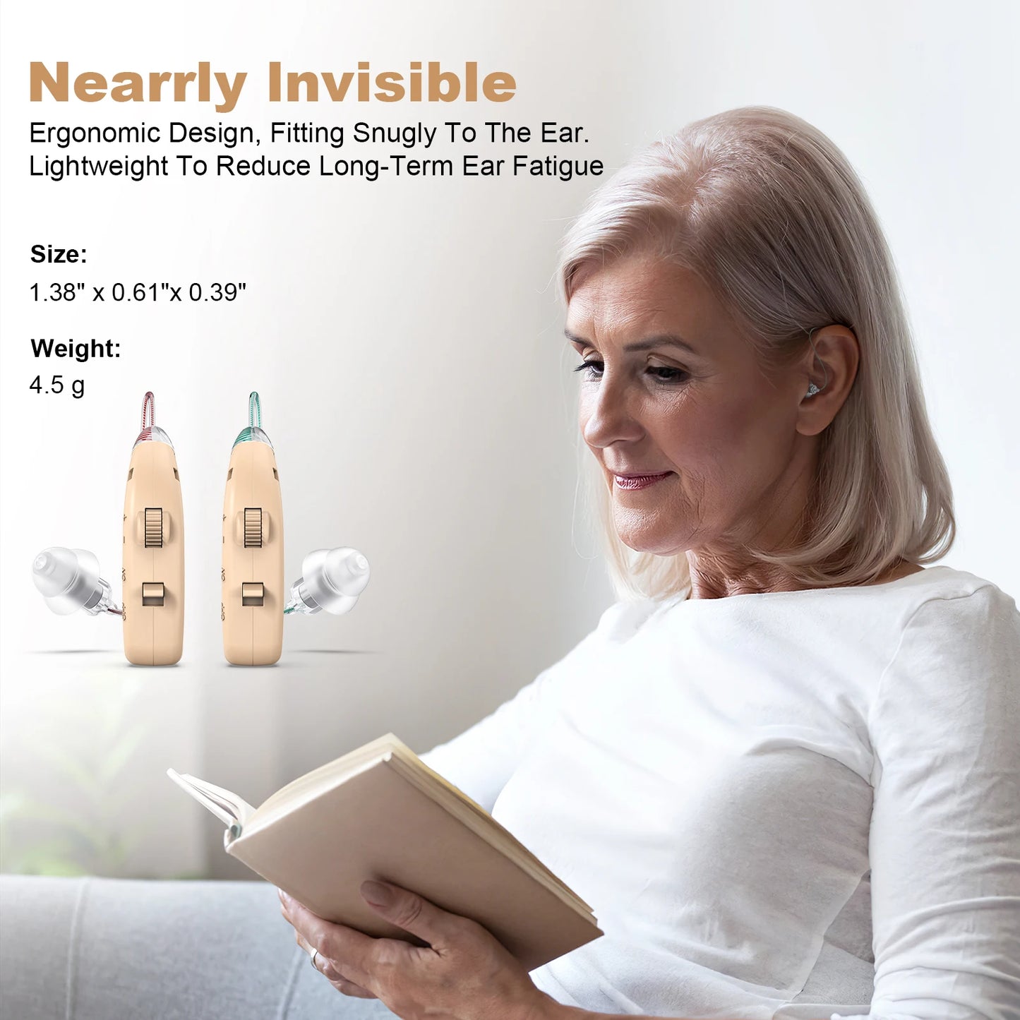 Volume-Adjustable Hearing Aids Seniors Sound Amplifiers