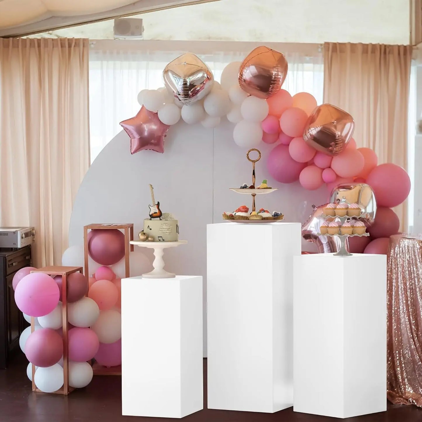 Cylinder Pedestal Stands  Wedding Birthday Party Decor