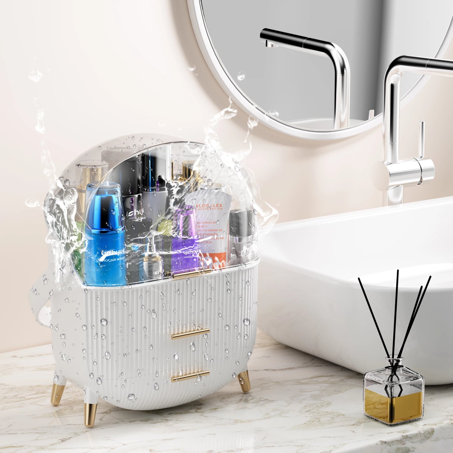 Compact Makeup Organizer  Eyeshadow, Skincare Bedrooms, Dorms,