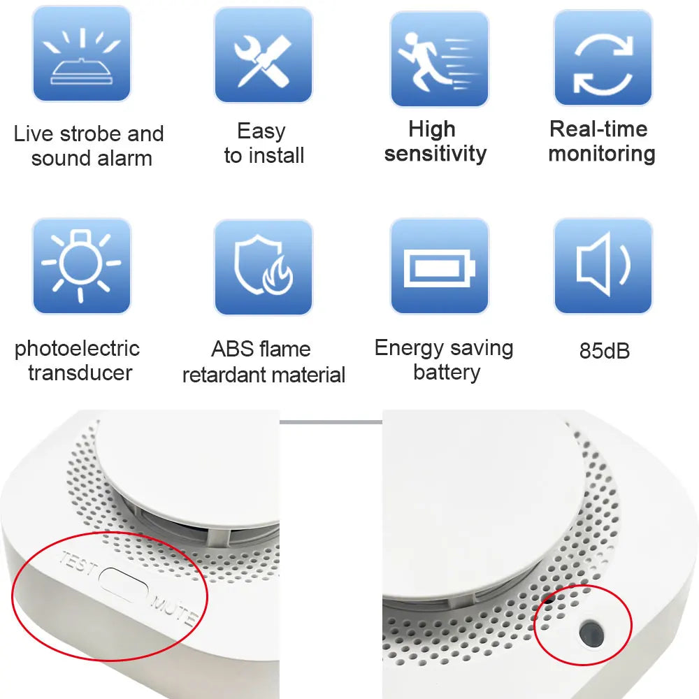 Smart Smoke Alarm  Home Security System Firefighter
