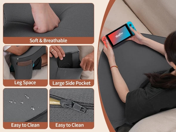 Bed Reading Arm Rest Pillow Gaming  Ergonomic