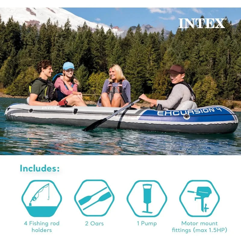 5 Person Inflatable Outdoor Fishing Raft Boat