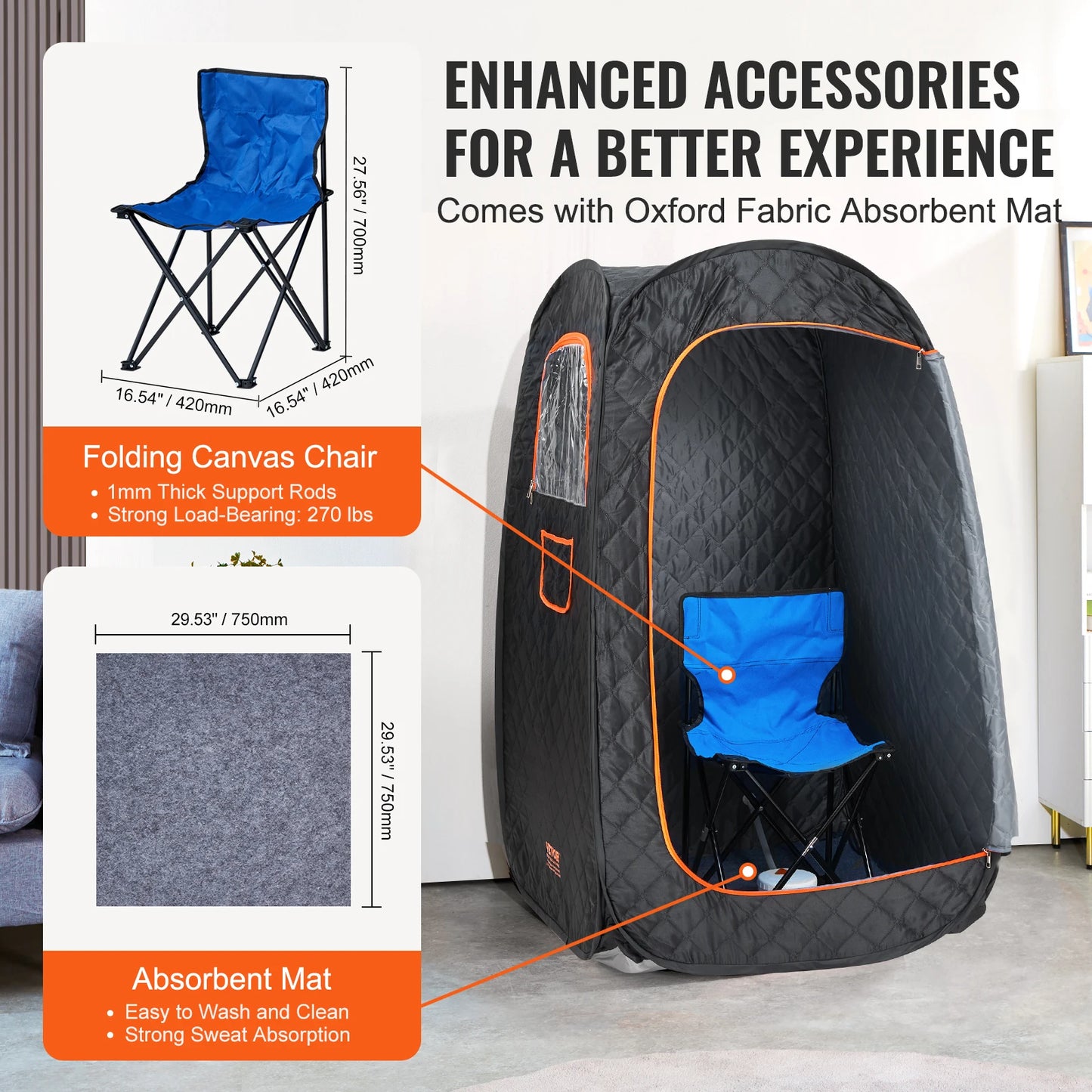 Portable Steam Sauna Tent Therapeutic  Relaxation  Home