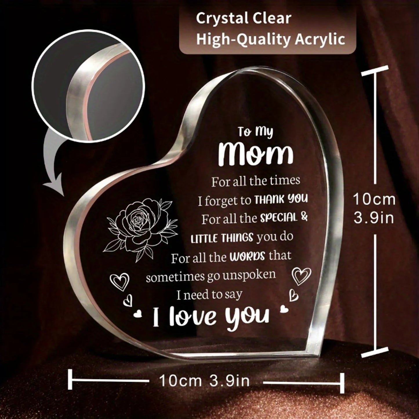 Sign Heart Shaped Plaque Personalized Gift Mother