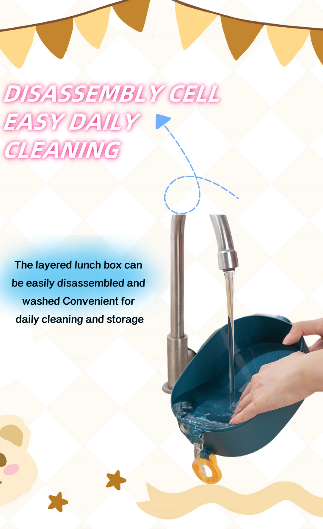 stackable leak-proof microwave safe bento box