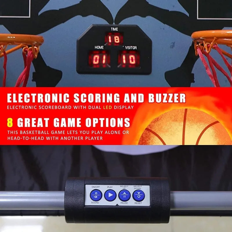 Foldable Indoor Basketball Arcade  Electronic  Dual Hoop