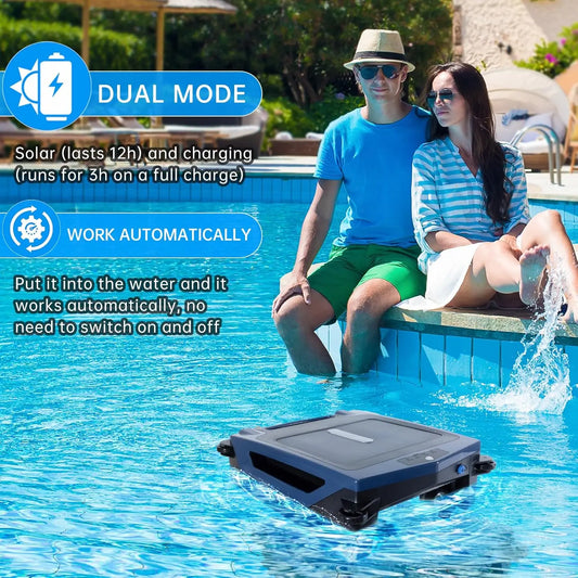 Upgraded Large Solar Pool Cleaner Robot  Control