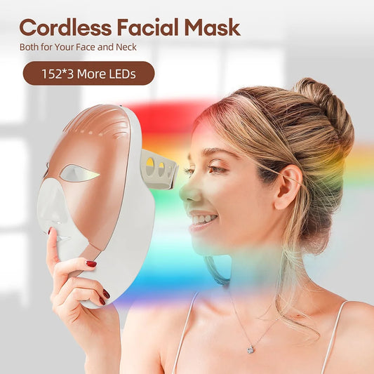 Wireless  Colors LED Face Neck Skin Rejuvenation