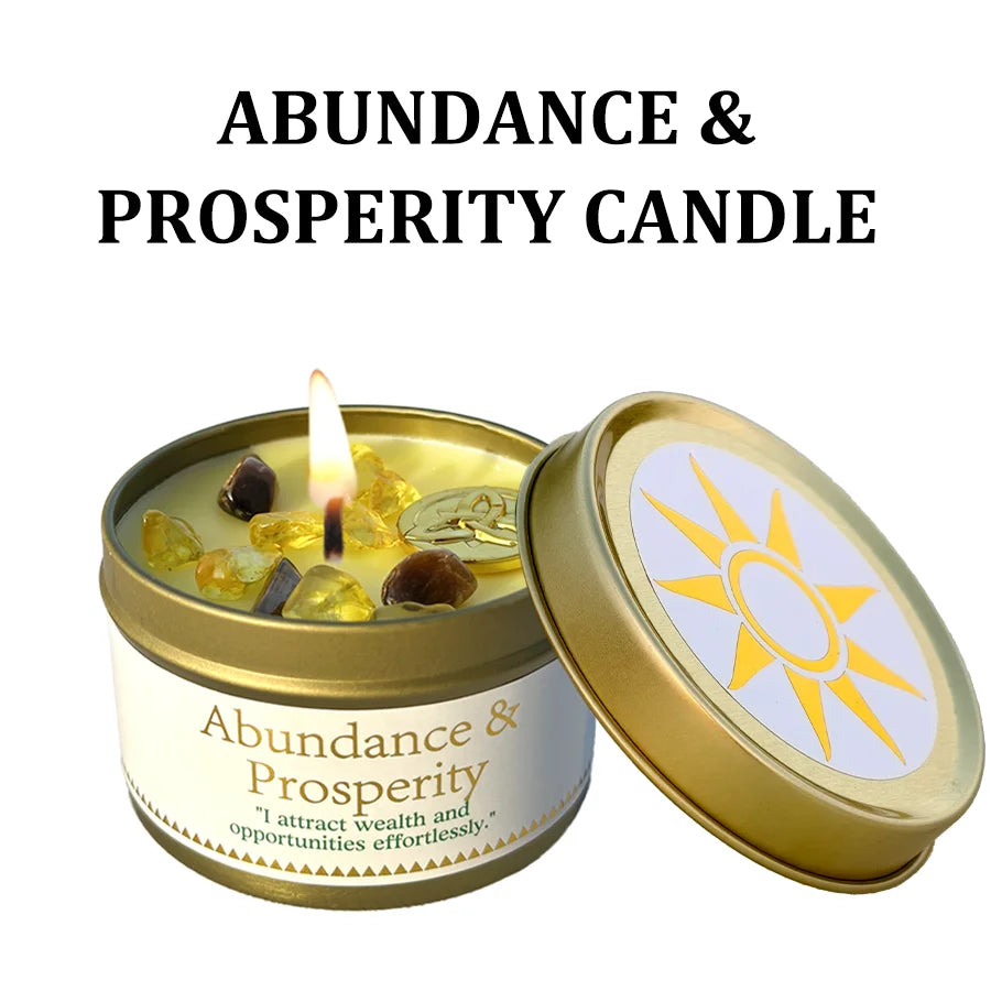 Abundance  Prosperity Ritual Candle, Patchouli  Cinnamon Crystals