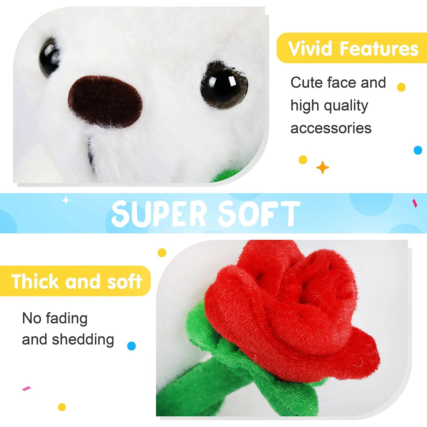 Glow White Teddy Bear  Stuffed  Toy Night