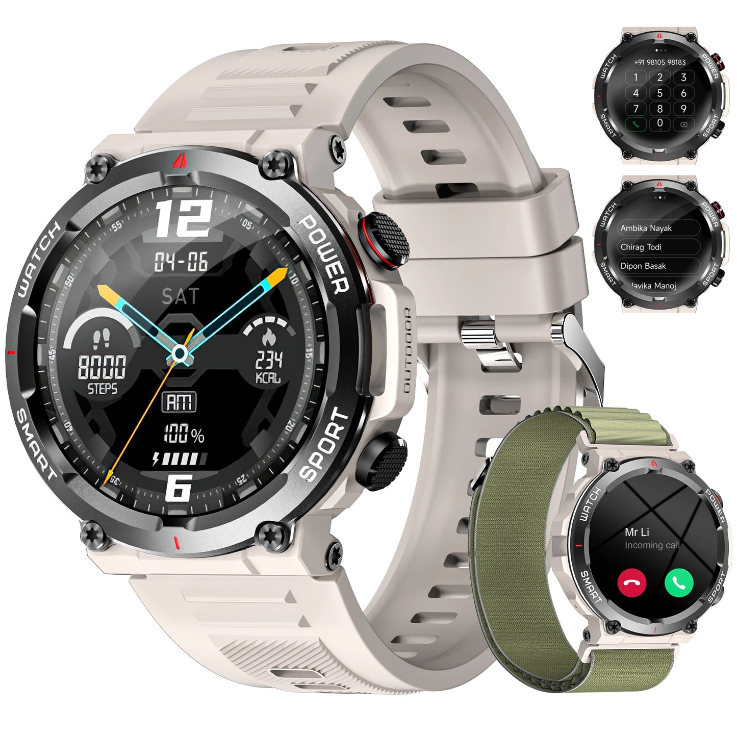 Waterproof Smartwatch Touch Screen Women's Bluetooth Calling Tracking