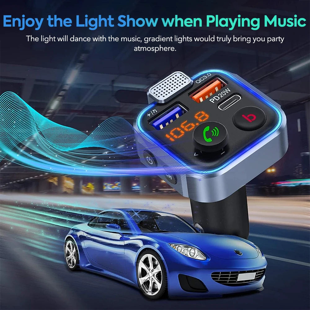 Bluetooth Adapter  Car, Wireless Transmitter, Handsfree  Music