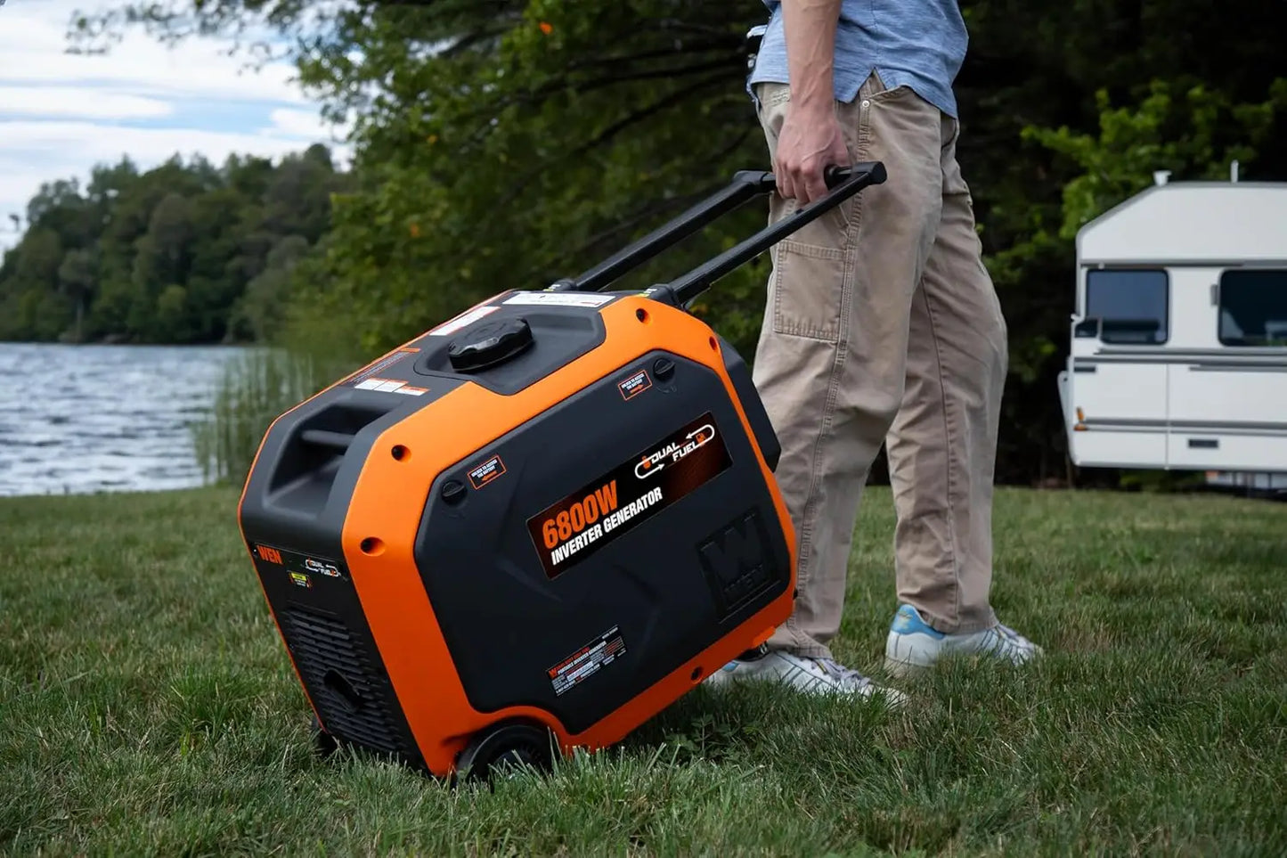 Watt Dual Fuel  Portable Inverter Generator Shut-off