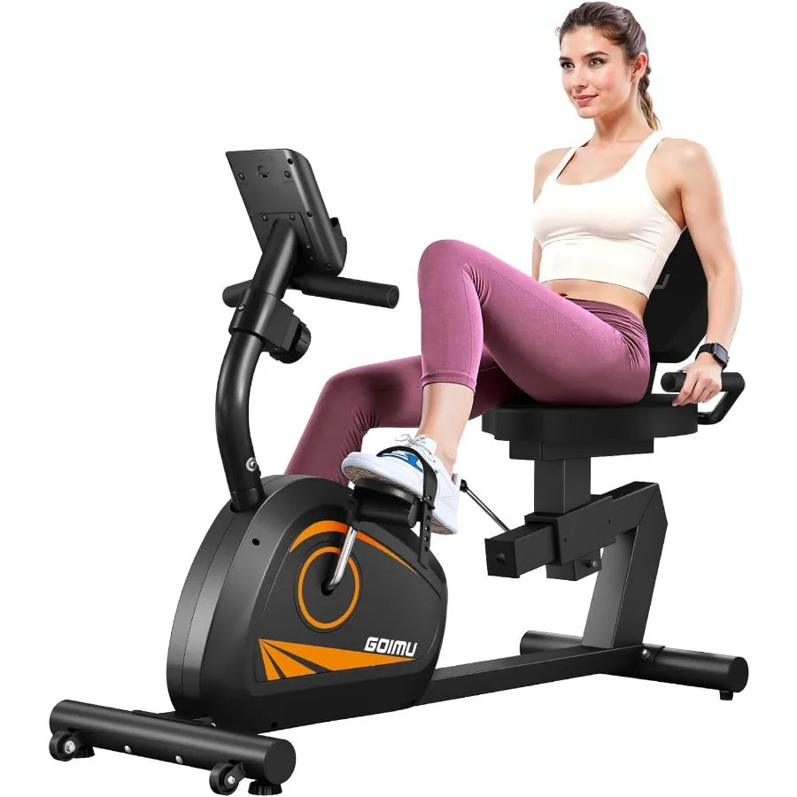 Recumbent Exercise Bike Magnetic Resistance Stationary  Adjustable