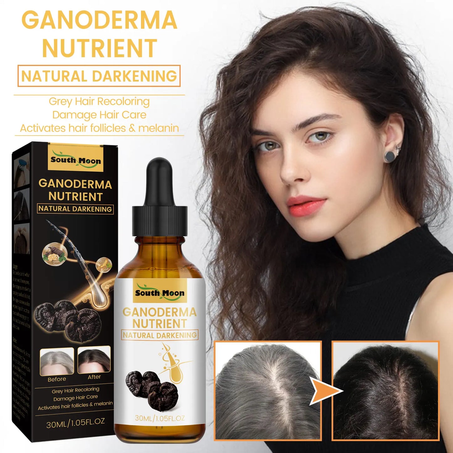 White Black  Hair Liquid Set Nourishing  Moisturizing
